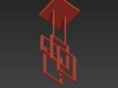FOYER square hanging from ceiling 3D model