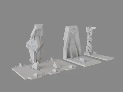 Scifi Egyptian Elements 3D model