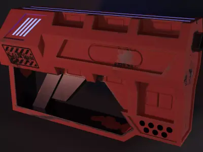 Sci-Fi Laser Gun Pistol AC-11 Low-poly 3D model