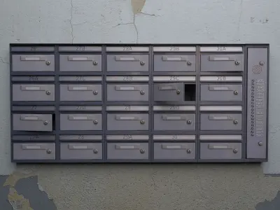 mail boxes Low-poly 3D model