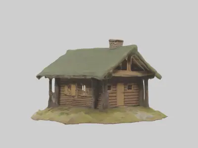 Foresthut Model Low-poly 3D model