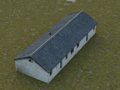 Traditional Chinese Rural House Low-poly 3D model