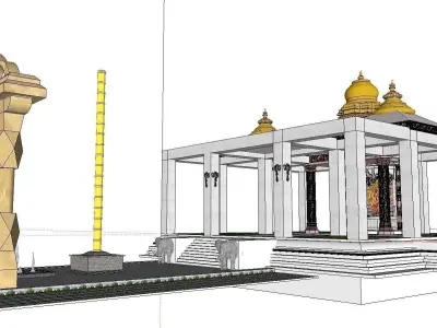 Architecture-Religion-God-Culture-Temple-0272 temple 3D model