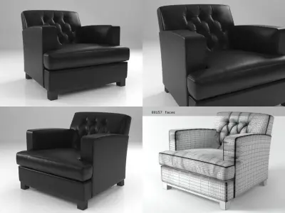 Hammercap Middle Armchair 3D model