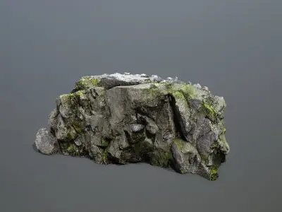 Mountain Low-poly 3D model 9