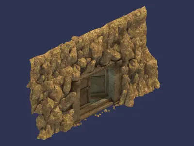 Desert - Palace Entrance - Gate 3D model