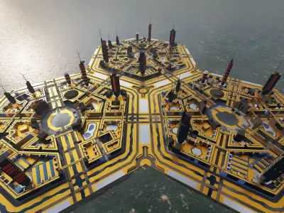 City-modern city- urban 3D model 7