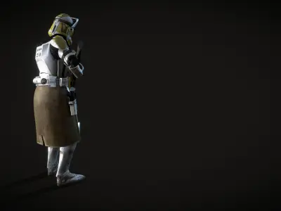 Clone Trooper Phase II Commander Bly Low-poly 3D model