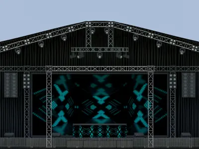 Concert Stage 3D model 3D model