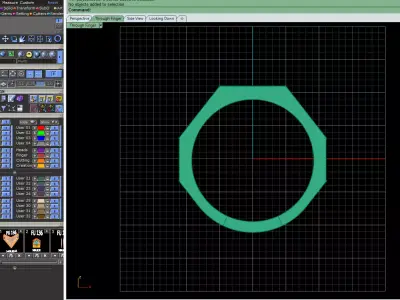 Monolith Grid Gold Ring 3D print model