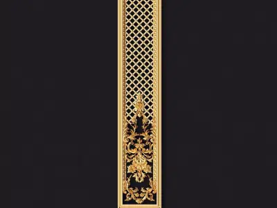 dekor ornate gold letter 3D model