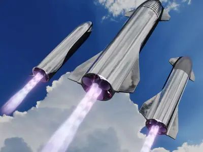 SpaceX Starship Crew Cargo and Tanker version 3D model