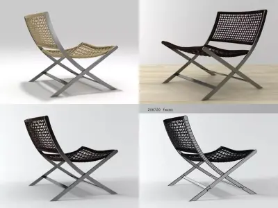 Peter folding chair 3D model