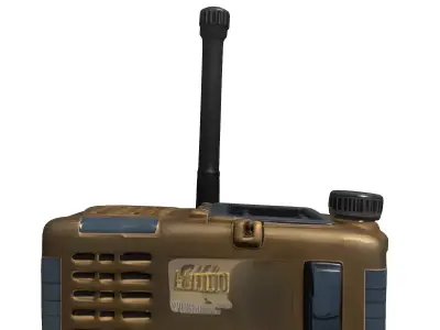 Tactical Field Radio Walkie Talkie Low-poly 3D model