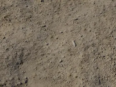Realistic Dry Beige Soil Ground with Small Pebbles Texture