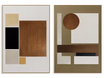 Abstract Painting Frame set 3D model 902