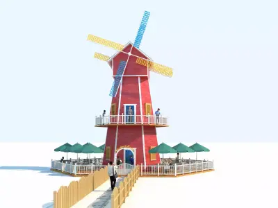 Windmill Cafe 3D model