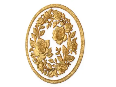 Classic circular carved decor ornament 14 3D print model purchase