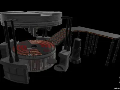 Star Wars Carbon Freezing Chamber Diorama for action figures 3D print model