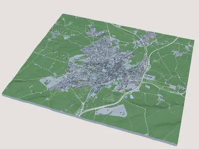 Cityscape Winchester Great Britain 3D model purchase