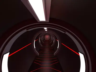 Sci fi Tunnel 3D model 49
