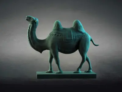 Cultural Relics Camel ancient unearthed sculpture  3D model