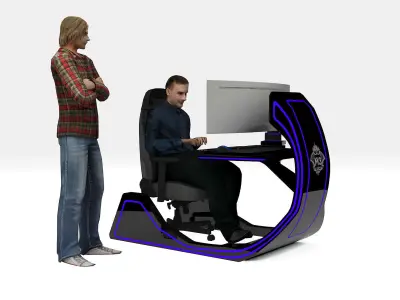 Mobile Gaming pod concept 2 3D model