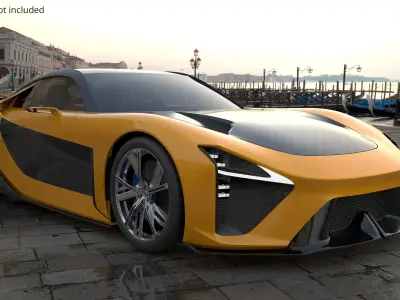 Modern Sport Coupe Veilside Style Orange Rigged 3D model