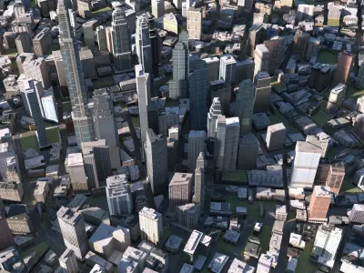 City 06 Low-poly 3D model