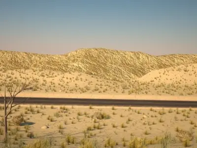 Desert road 3D model