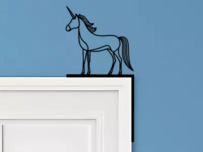 Unicorn Door Corner Decor 3D print model buy