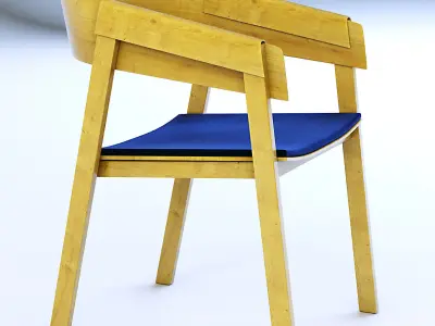 Jive 55 Stackable Wooden Armchair 3D model