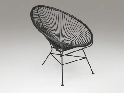 Round garden chair 3D model