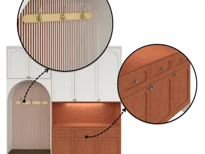Parametric Entryway Closet and Shoe Rack Revit Family 3D model