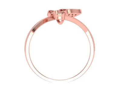 Solitaire Wedding Engagement Women Light Weight Bypass Rings 3D print model buy