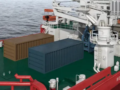  Russian Rescue Icebreaker with Helipad 