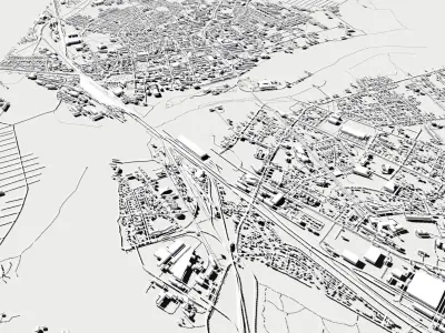 Cityscape Jelgava Latvia 3D model