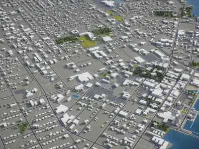 Fort Myers  Low-poly 3D model