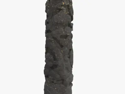 4K textures Dragon Pillar Low-poly 3D model