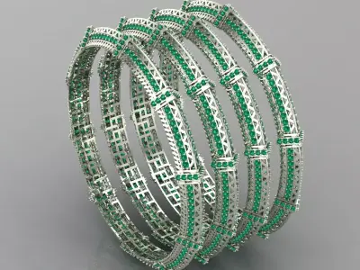 Golden Bloom Bangle 3D print model