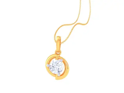 Women Solitaire Super Light Weight Pendant 3D print model