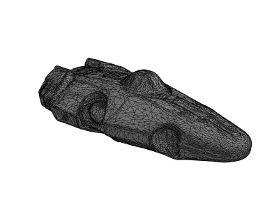 SciFi Futuristic Space Fighter Model Low-poly 3D model