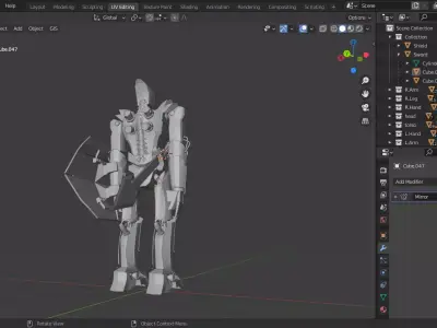 Materialized robot original 3D model