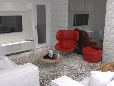 livingroom living room with furniture and accents Low-poly 3D model
