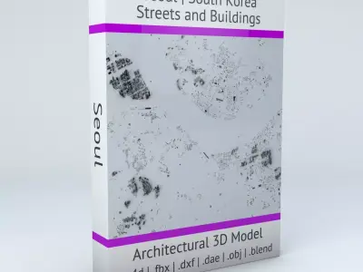 Seoul Streets and Buildings 3D model