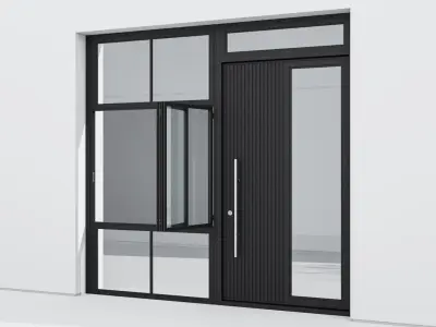 Aluminium door 257 3D model