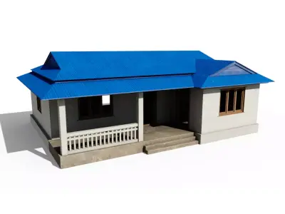 Sturdy House Low-poly 3D model