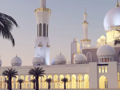 sheikh zayed mosque 3D model