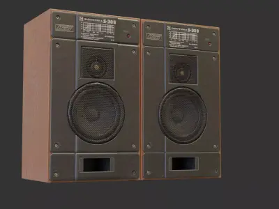 Radiotehnika S30B speakers dark body 3D model