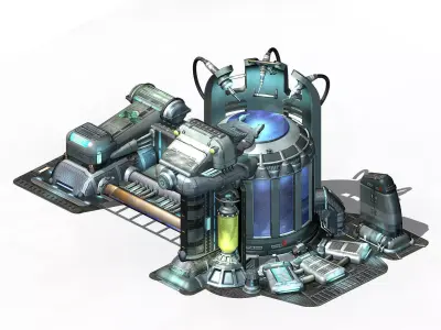 Spacecraft - power collector 3D model